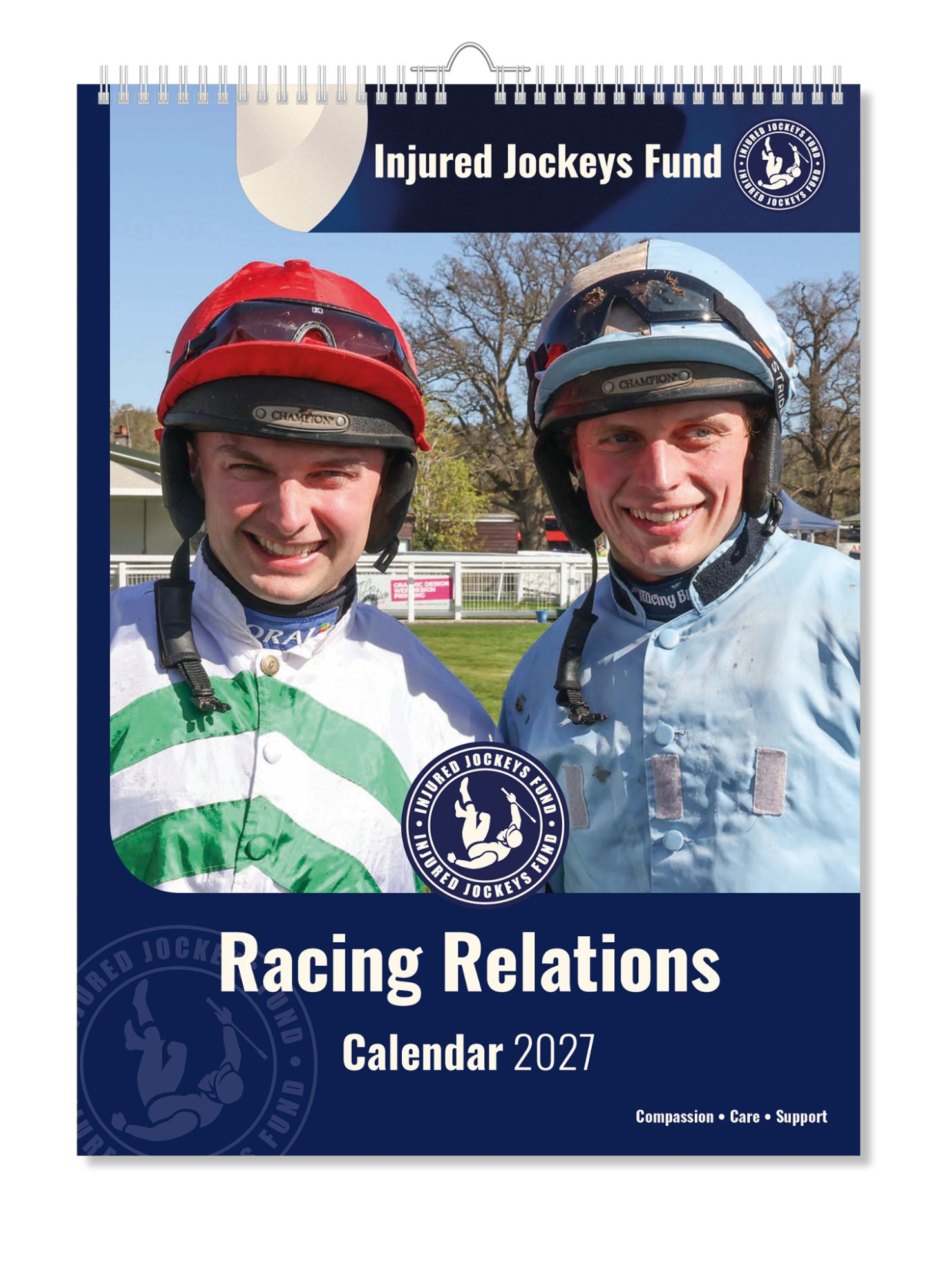A horse racing wall calendar